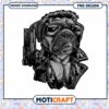 Cool Pug PNG Gun, Leather Jacket Design