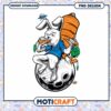 Cool Rabbit on Moon with Carrot PNG Design Download