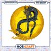 Dragon PNG Design Yellow Moon