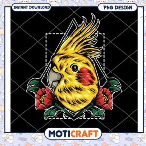 Cockatiel PNG Design Instant Download