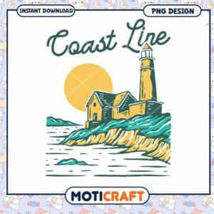 Coastline Lighthouse PNG Design
