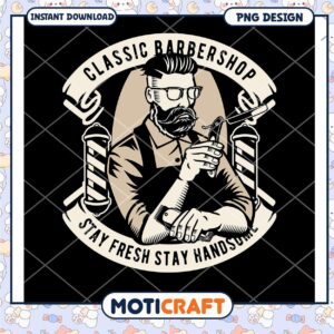 Classic Barbershop PNG Design