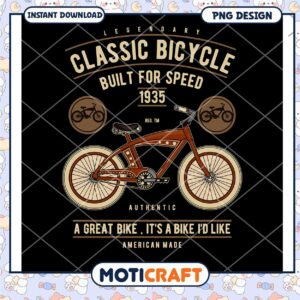 Classic Bicycle PNG Design 1935