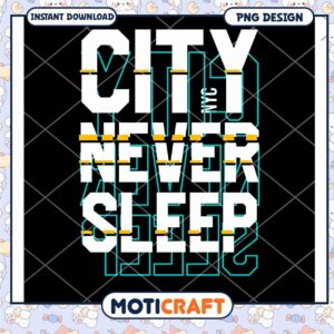 City Never Sleeps PNG Design