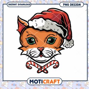 Christmas Cat PNG Design Download