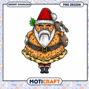 Christmas Pizza Santa PNG Design