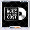 Cheap Music PNG Design Priceless Tunes
