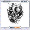 Cat Skull PNG Design Instant Download