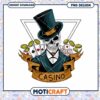 Casino Skull PNG Design Instant Download