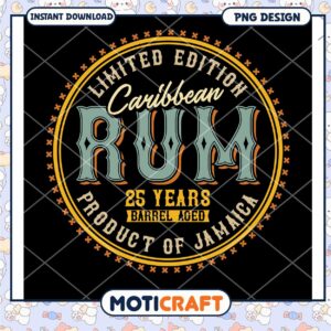 Caribbean Rum PNG 25 Years Aged Design