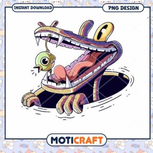 Cartoon Monster PNG Design Instant Download