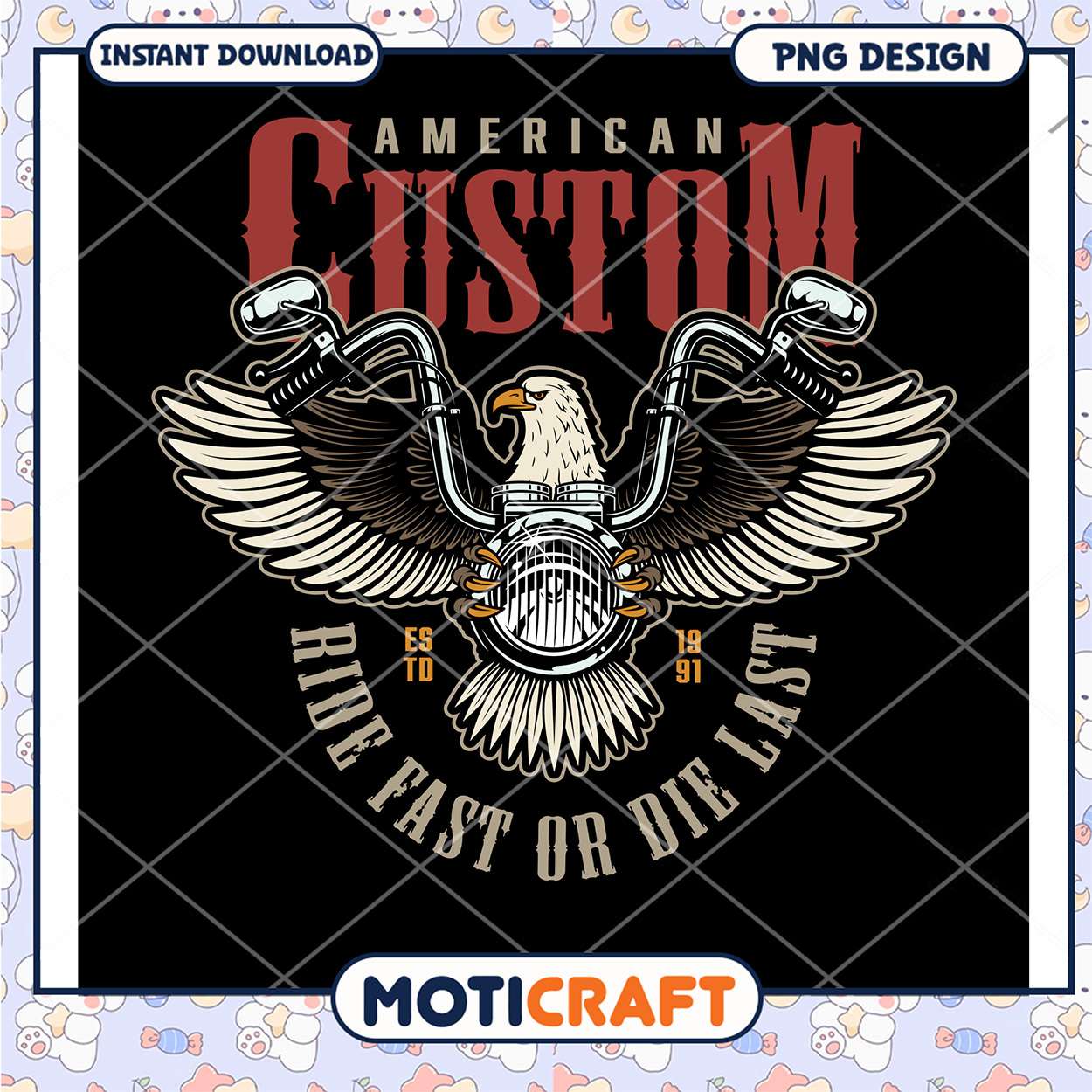 Eagle Motorcycle PNG Design Eagle Motorcycle PNG Design