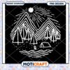 Campsite and Mountains Minimalist PNG Design Downloadable Art 2 Campsite and Mountains Minimalist PNG Design Downloadable Art