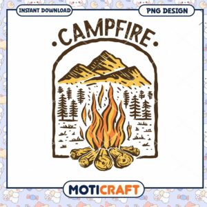 Campfire PNG Design Instant Download