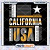 California USA PNG Design Graphic