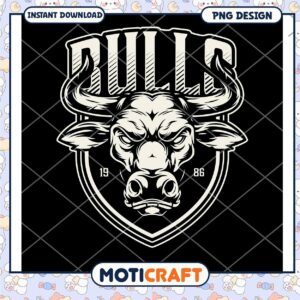 Bull Head Logo PNG Design for Instant Download Art