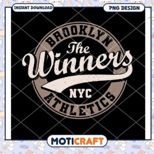 Brooklyn Winners Athletics Vintage PNG Instant Download