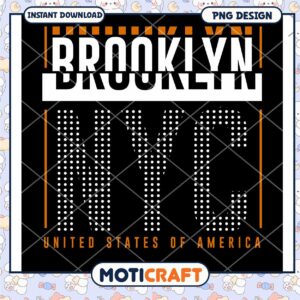Brooklyn NYC Instant Download PNG Design for Decor