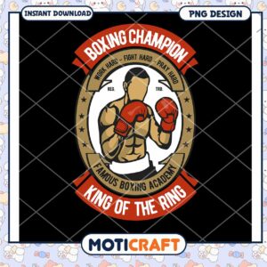 Boxing Champion PNG Design