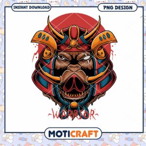 Boar Samurai Warrior PNG Design