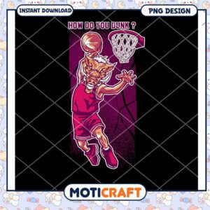 Boar Dunking Basketball PNG Design