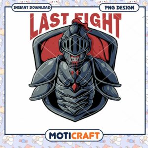 Bloody Knight Last Fight PNG Design
