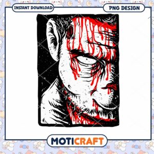 Bloody Zombie Face PNG Design