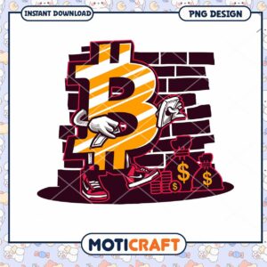 Bitcoin PNG Design Graffiti Art