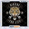 Bikers for Life Tiger PNG Design Instant Download File