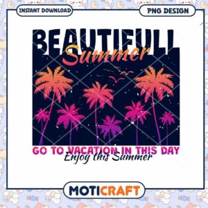 Beautiful Summer PNG Vacation Design