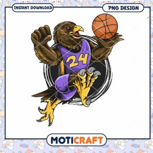 Basketball Eagle PNG Design Instant Download
