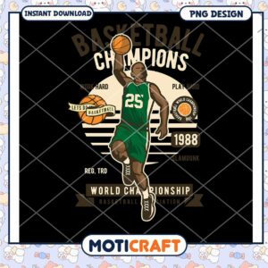 Basketball Champions PNG Design 1988