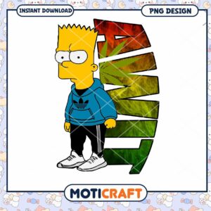 Bart Simpson Weed PNG Design