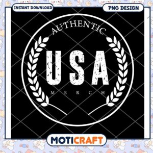 Authentic USA Merch PNG Design