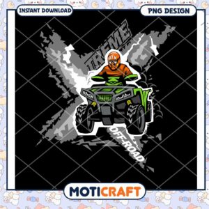 ATV Rider PNG Design Instant Download
