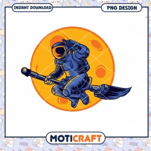 Astronaut Witch PNG Design