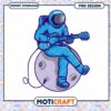 Astronaut Playing Guitar PNG Design 1 Astronaut Playing Guitar PNG Design