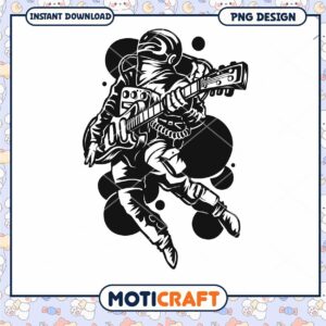 Astronaut Playing Guitar PNG