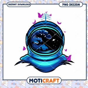 Astronaut Ocean Wave PNG Design