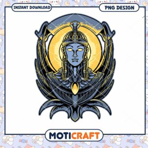 Ancient Egyptian Goddess PNG Art Instant Download Design