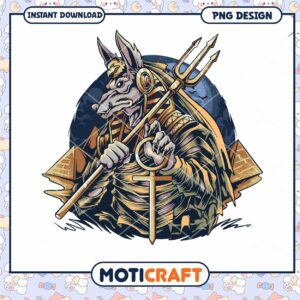 Ancient Egyptian Dog God PNG Design Instant Download Art