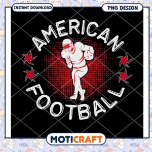 American Football Player Graphic Instant Download PNG Art