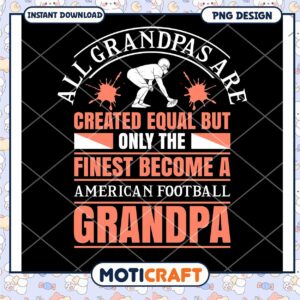 American Football Grandpa PNG Design