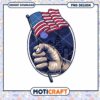American Flag Fist PNG Design