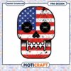 American Flag Skull PNG Design