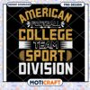 American College Football Team Sport Division PNG Design