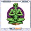 Alien Yoga PNG Design Instant Download