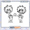Two Cute Characters PNG for Instant Download Crafting
