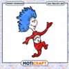 Thing 2 Cartoon Character PNG Instant Download Design