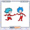 Thing 1 and Thing 2 Fun SVG PNG Instant Download Art